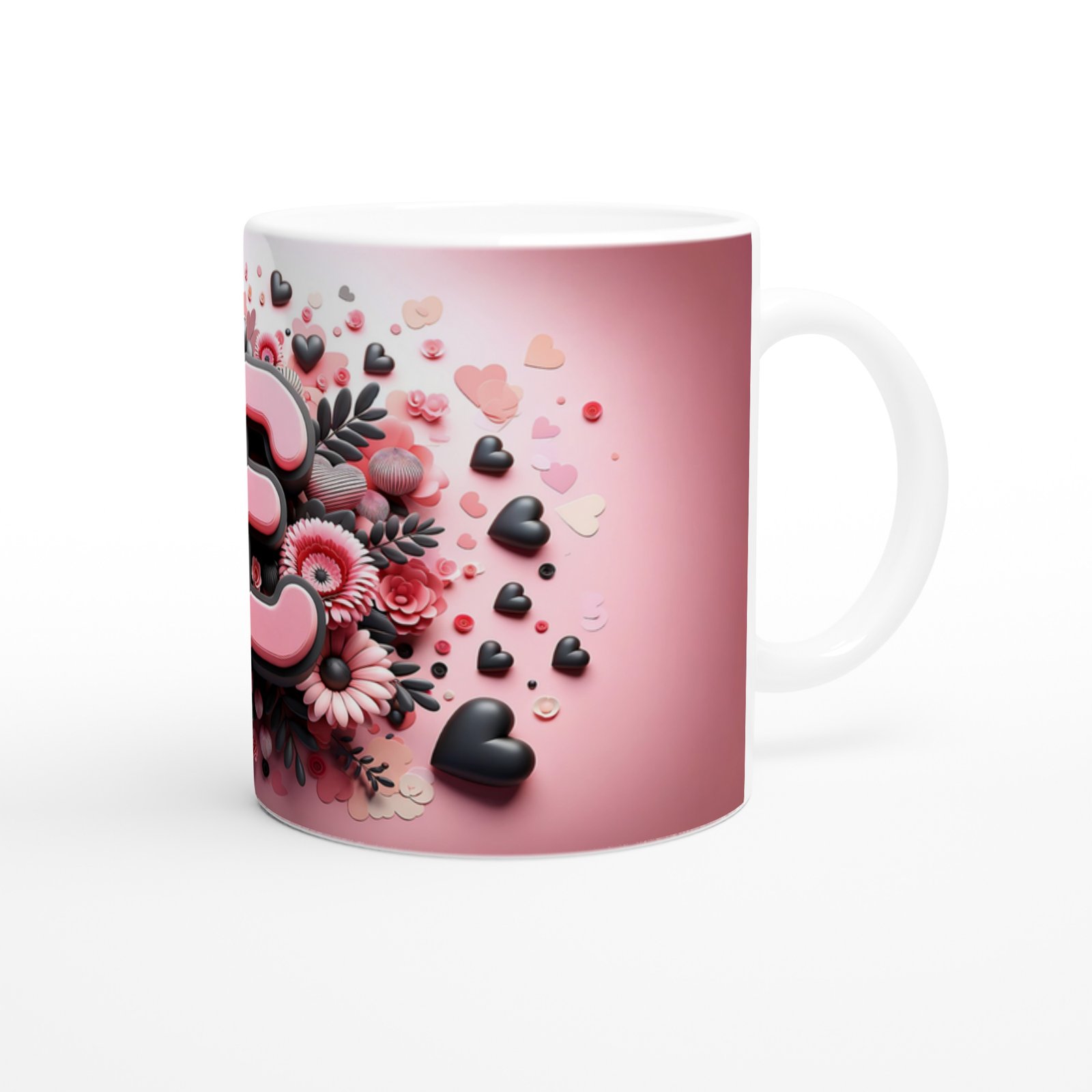 E Harfi Dekoratif Alfabe Kupa Bardak - 3