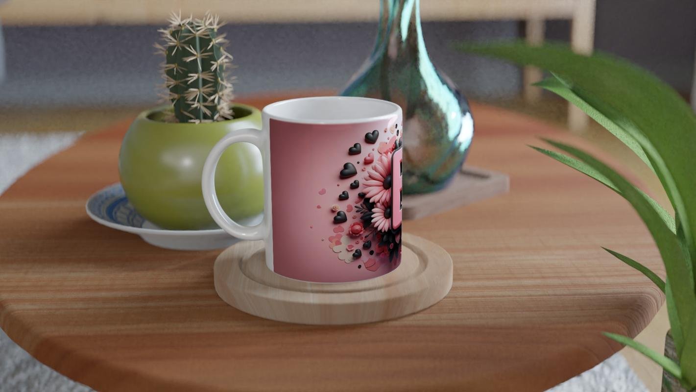 E Harfi Dekoratif Alfabe Kupa Bardak - 4