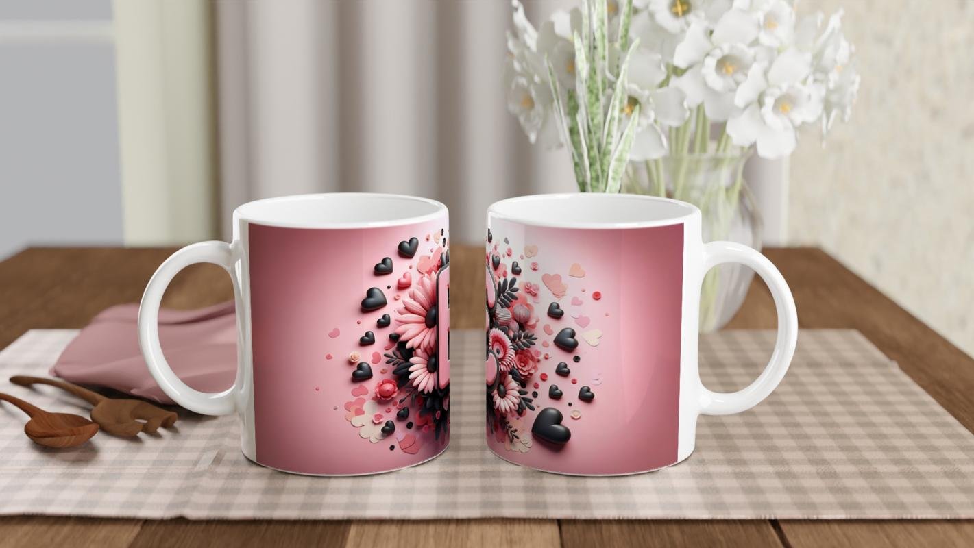 E Harfi Dekoratif Alfabe Kupa Bardak - 5