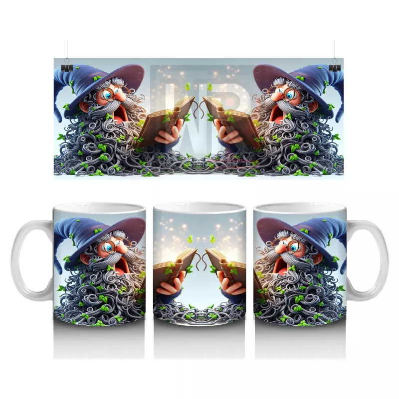 El Ele Tutuşmuş Cadı Kız Figürleriyle Gün Batımı Temalı Cadılar Bayramı Baskılı Kupa