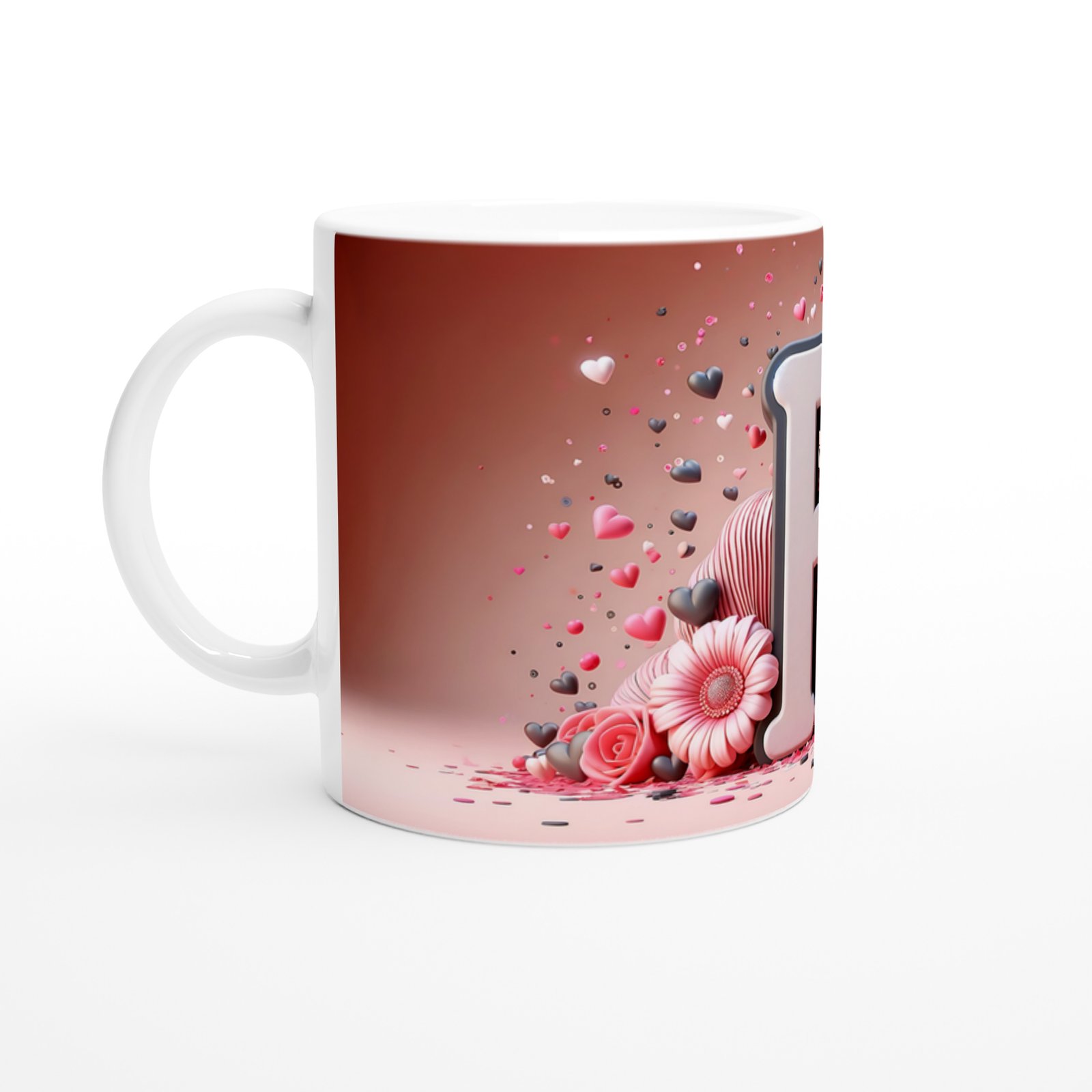 F Harfi Klasik Tarzda Harfli Kupa Bardak - 2