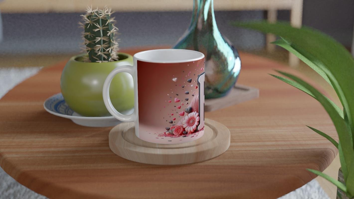 F Harfi Klasik Tarzda Harfli Kupa Bardak - 4