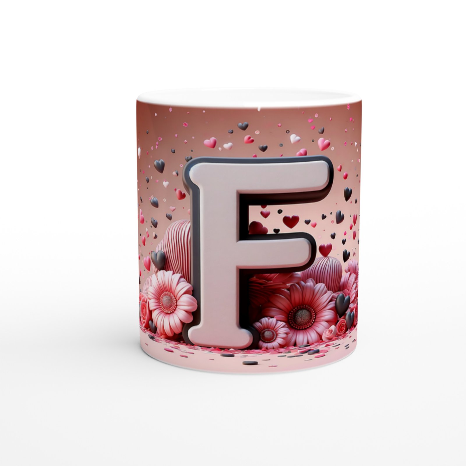 F Harfi Klasik Tarzda Harfli Kupa Bardak