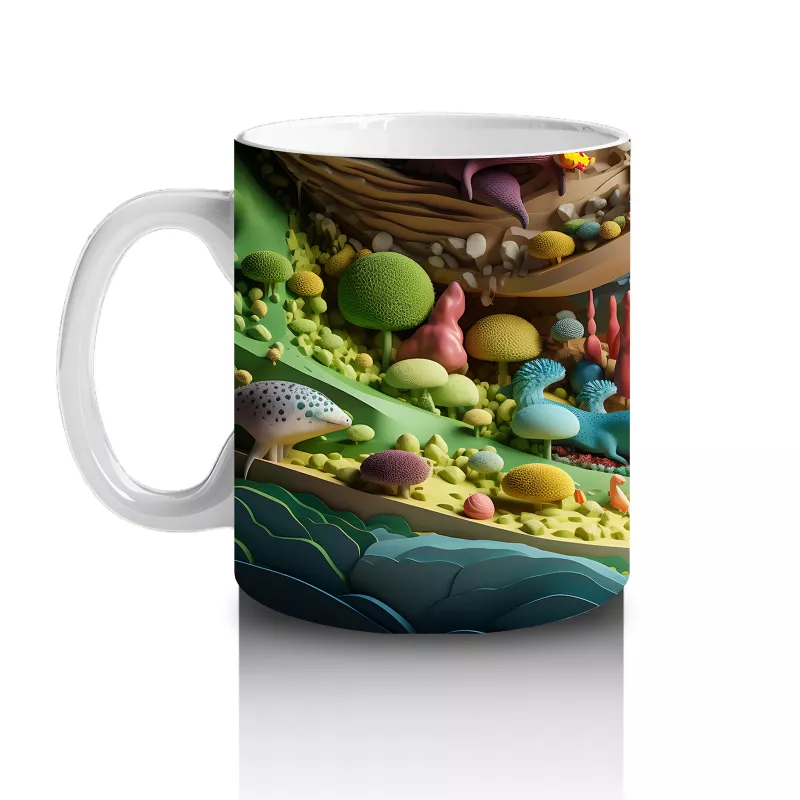 Fantezi Orman Yolu – Masalsı Renkler – Baskılı Kupa - 2