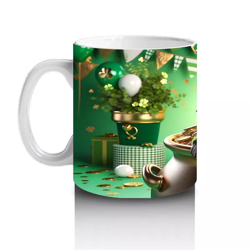 Fransız Bulldog ile St. Patrick Partisi – Altın Kazanlı Eğlenceli Kupa Tasarımı - 2