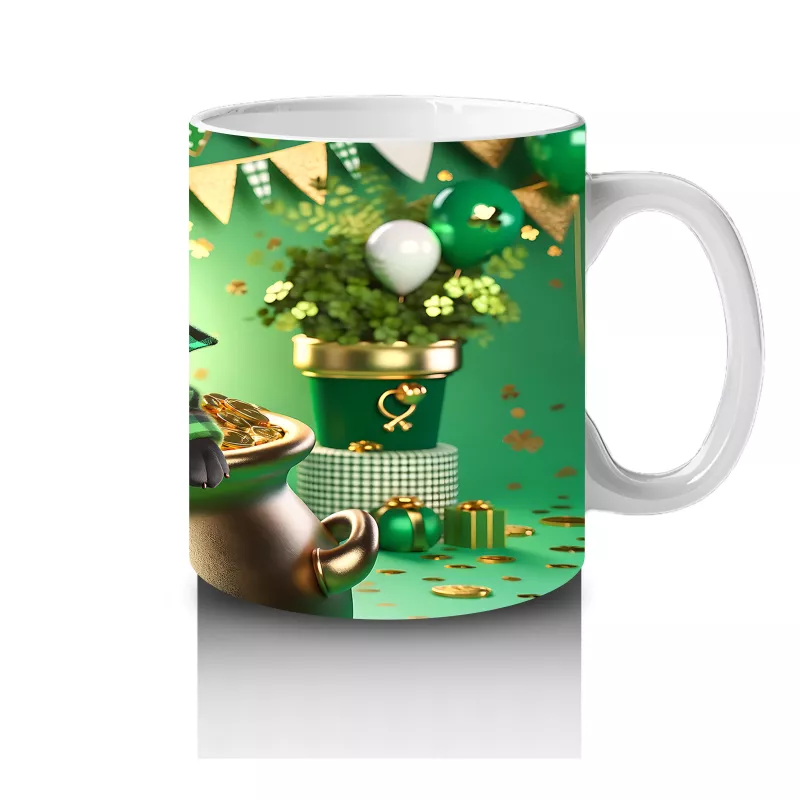 Fransız Bulldog ile St. Patrick Partisi – Altın Kazanlı Eğlenceli Kupa Tasarımı - 4