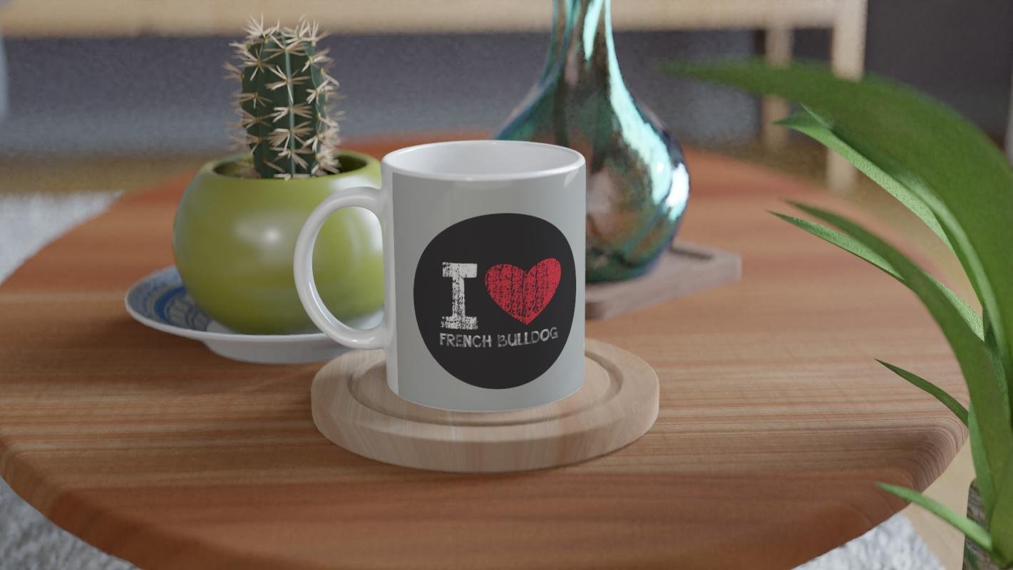 French Bulldog Aşkı Temalı Baskılı Kupa Bardak - 4