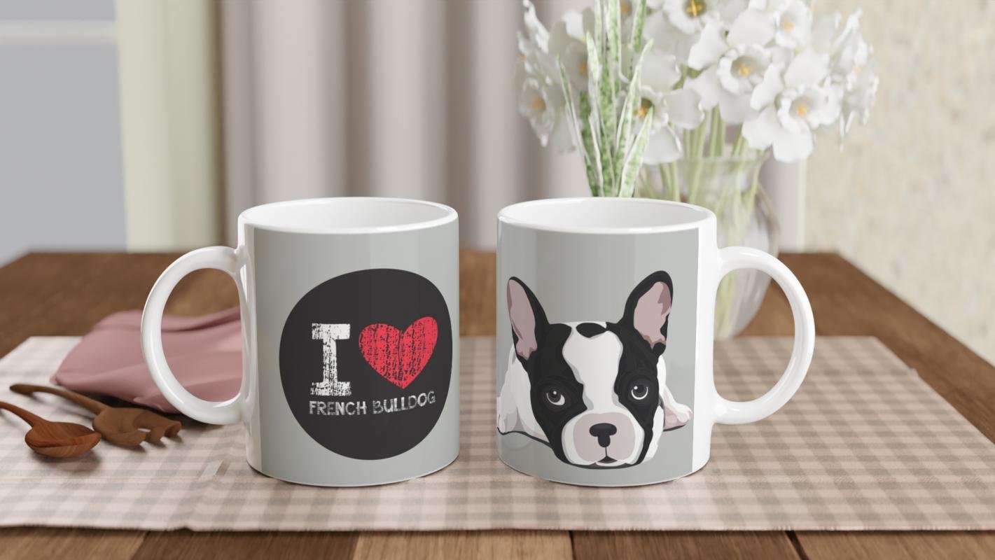 French Bulldog Aşkı Temalı Baskılı Kupa Bardak - 5