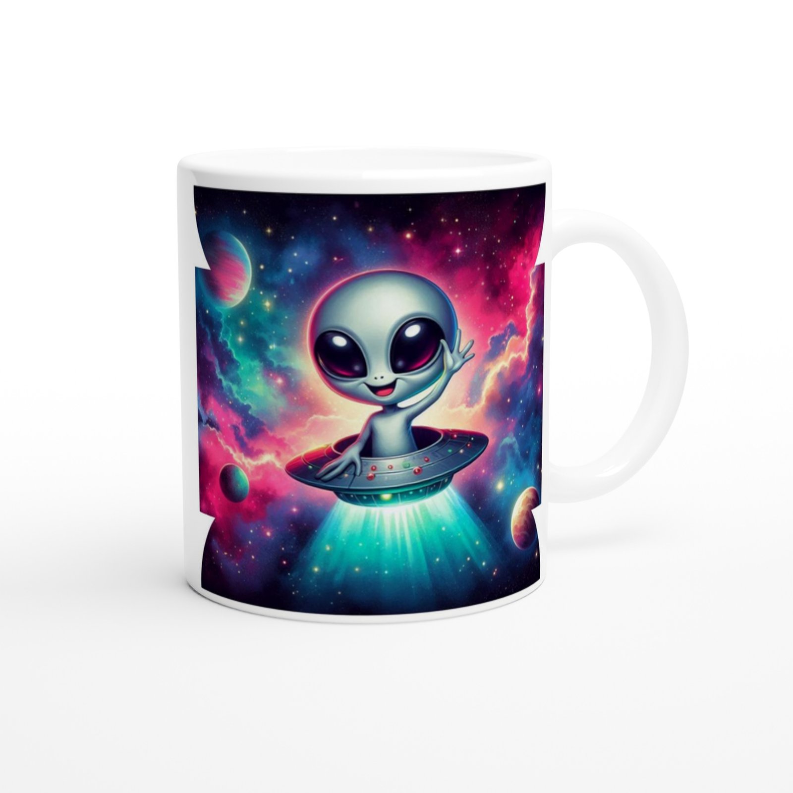 Galaktik Selam Temalı Çocuklara Özel Baskılı Kupa Bardak - 3