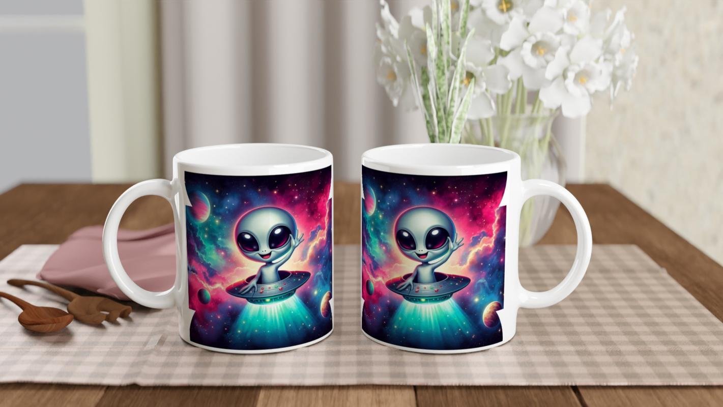 Galaktik Selam Temalı Çocuklara Özel Baskılı Kupa Bardak - 5