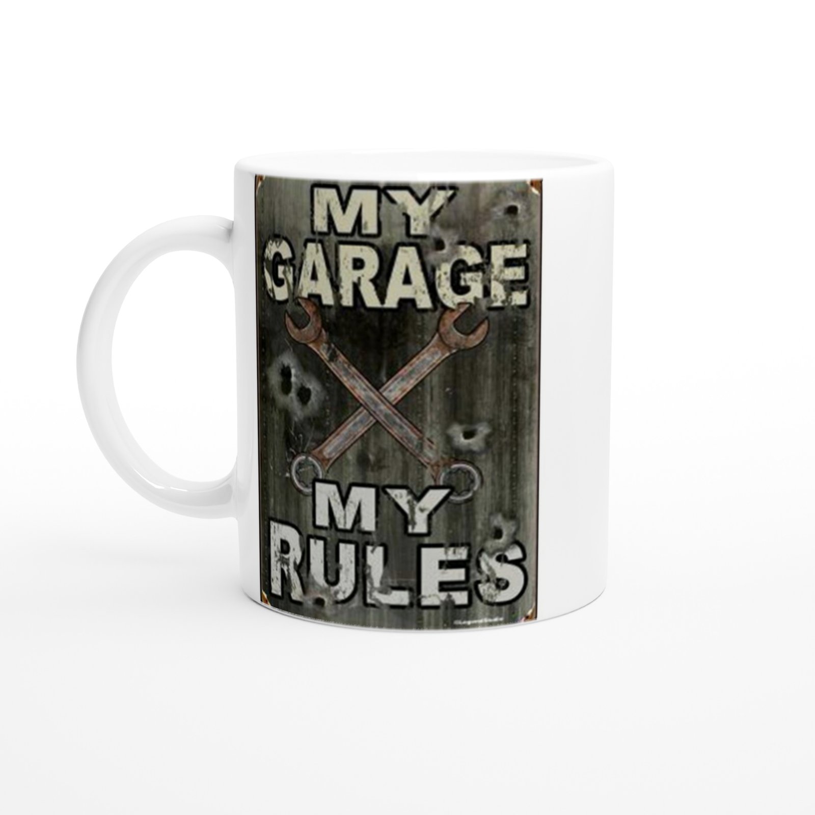 Garaj Kuralları Metal Levha Temalı Kupa Bardak