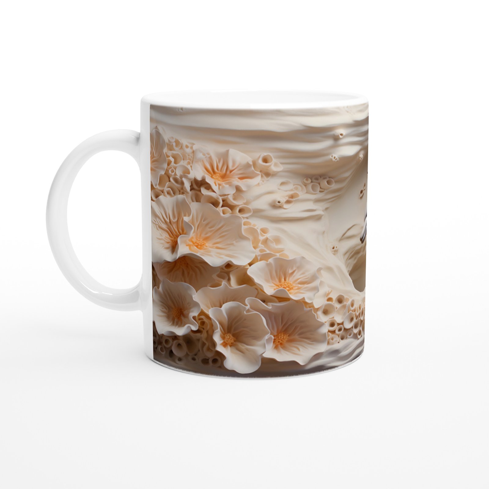 Gece Deniz Manzaralı Yunus Desenli Su Altı Temalı Kupa Bardak - 2