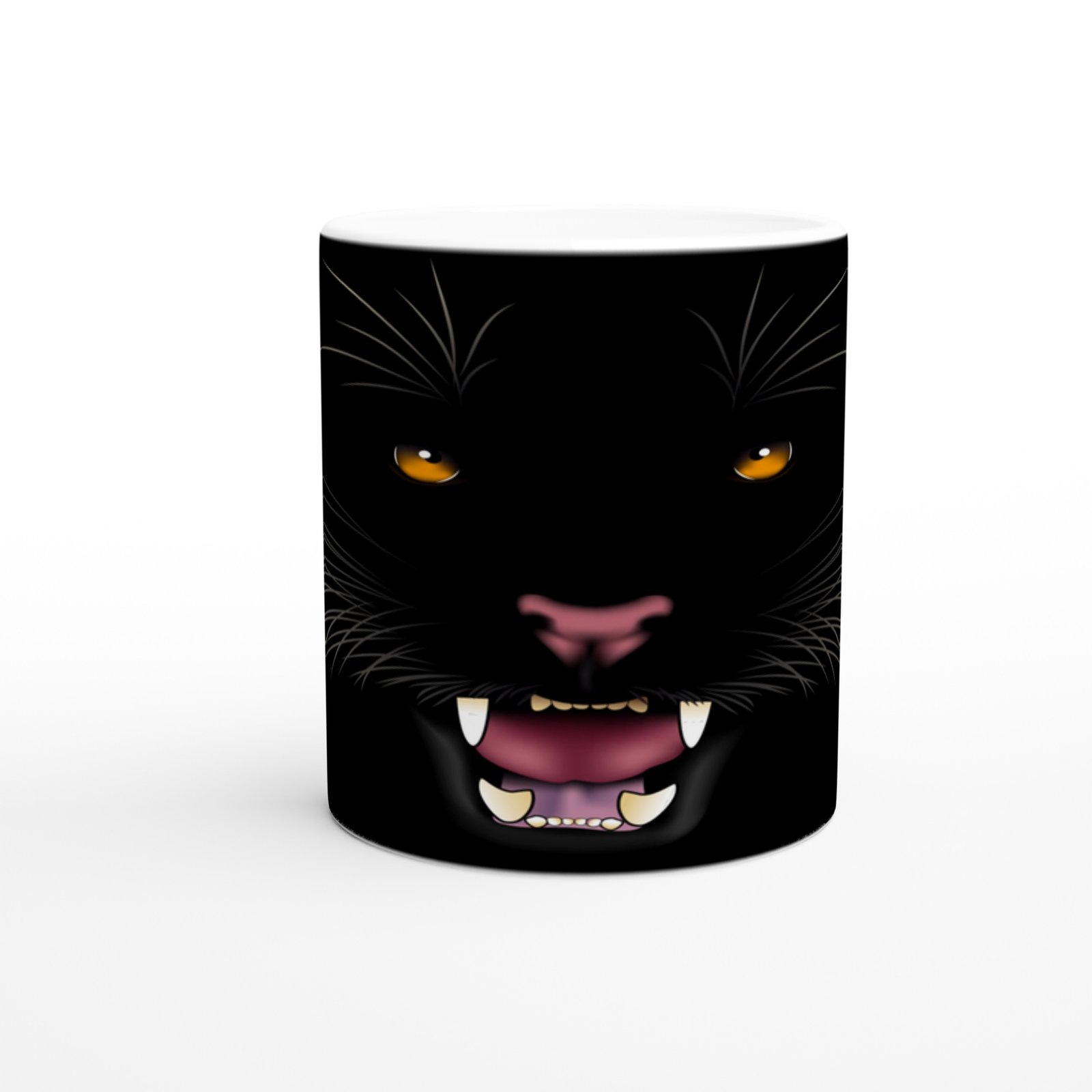 Geceye Saklanmış Panter Temalı Baskılı Kupa Bardak