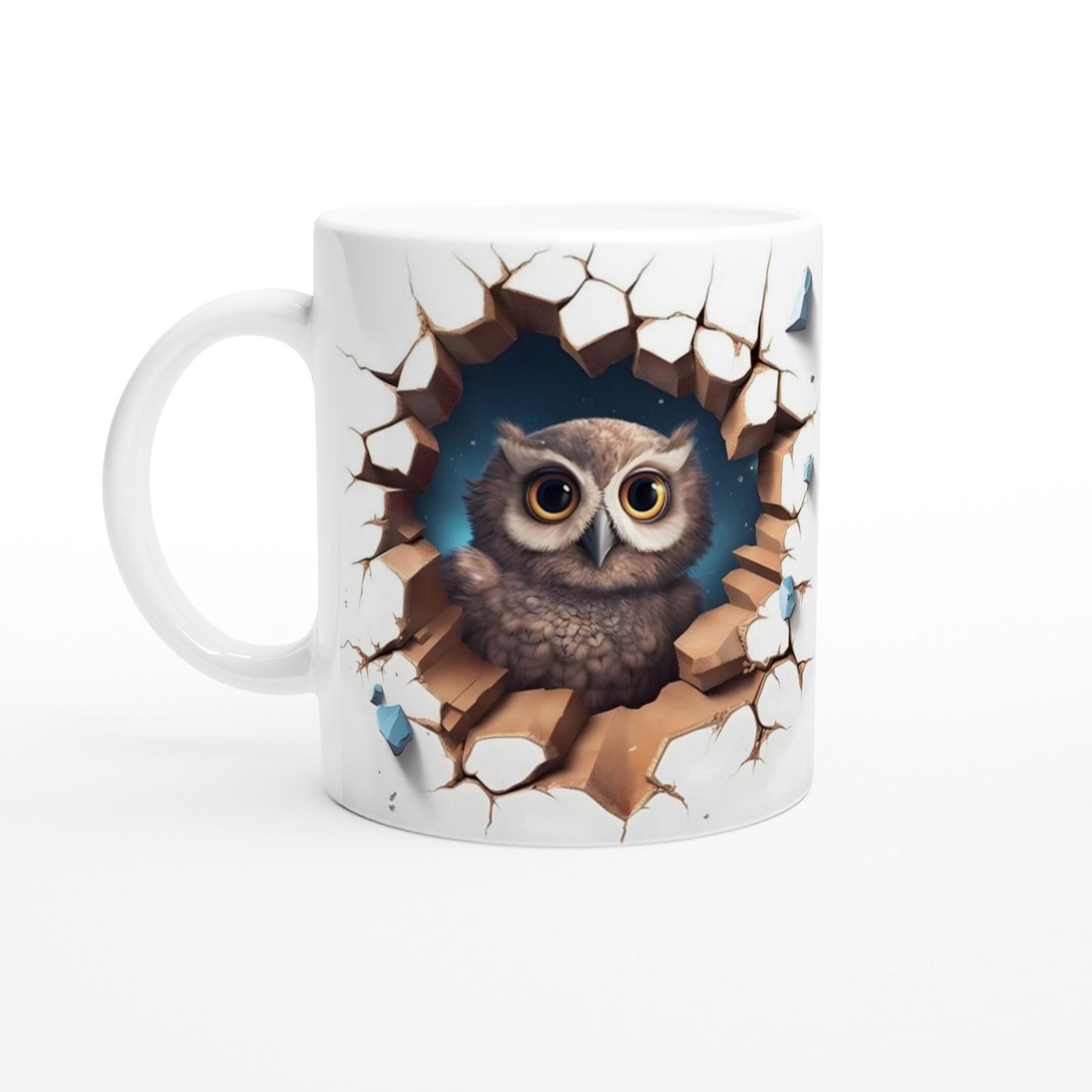 Geceyi İzleyen Baykuş Baskılı Kupa Bardak