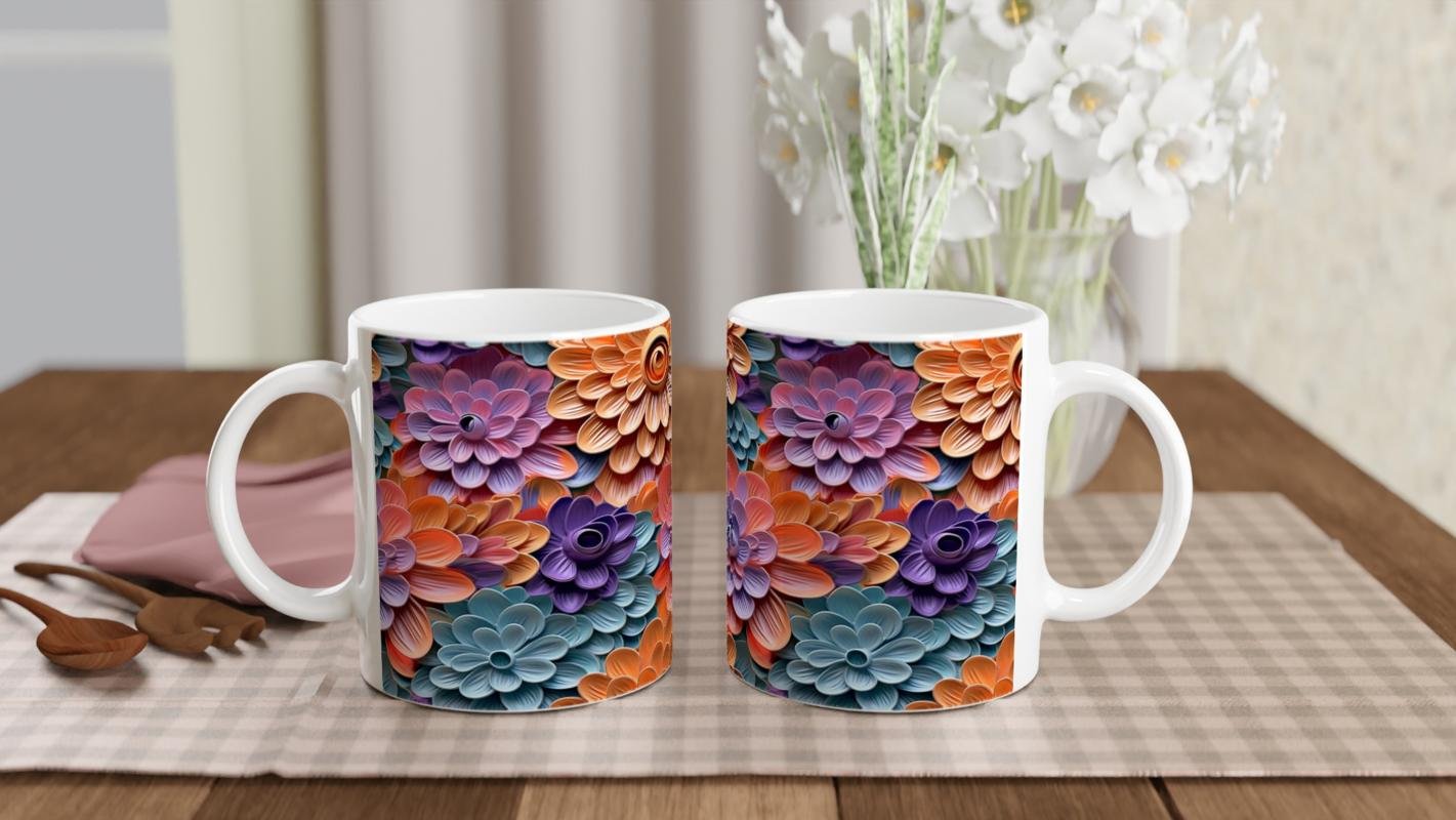 Gökkuşağı Çiçek Bahçesi Kupa Bardak - 5