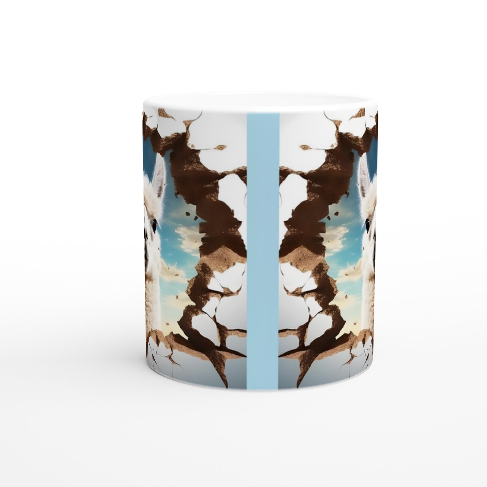 Gökyüzü Temalı Lama Baskılı Kupa Bardak - 2