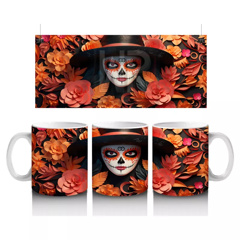 Gül Denizi İçinde Siyah Şapkalı Ruh – Hediyelik Kahve Kupası