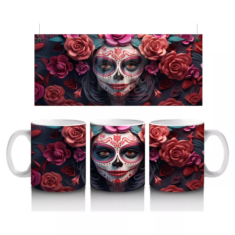 Gül Taçlı Renkli Maske – Hediyelik Kahve Kupası