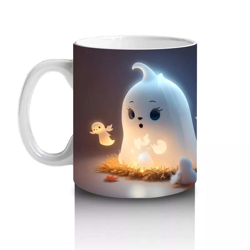 Gülümseyen Hayalet ve Sıcak Işıklar – Hediyelik Kahve Kupası - 2