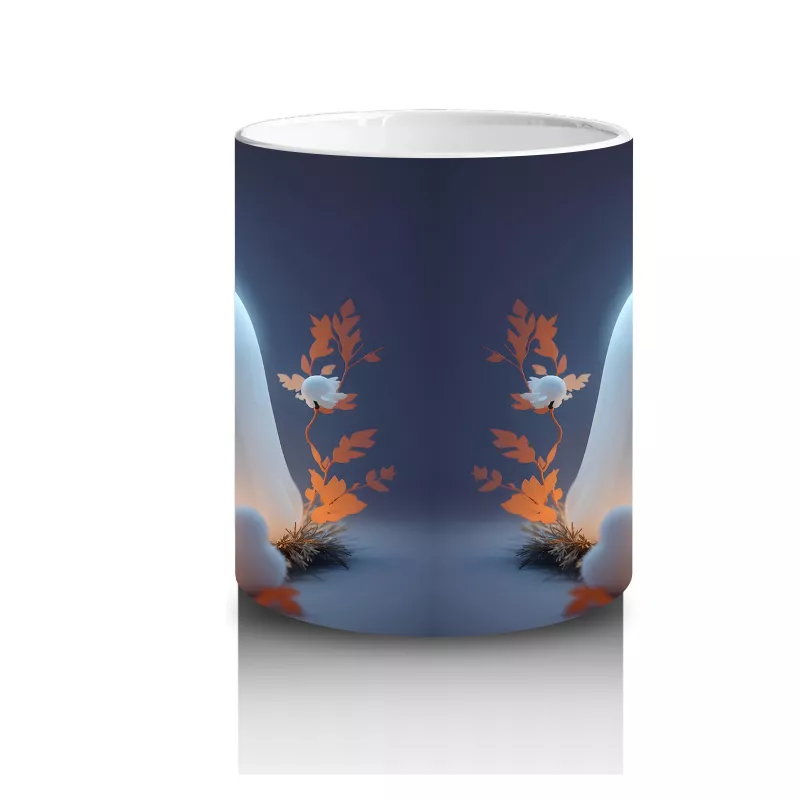 Gülümseyen Hayalet ve Sıcak Işıklar – Hediyelik Kahve Kupası - 3