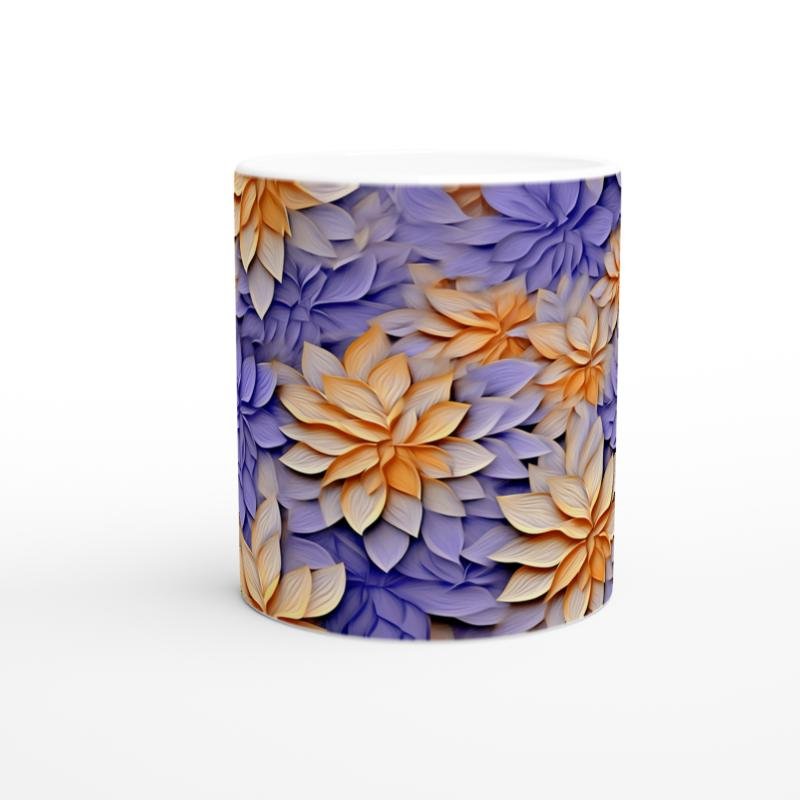 Gün Batımı Lalesi Mor Arka Planlı Kupa Bardak - 2