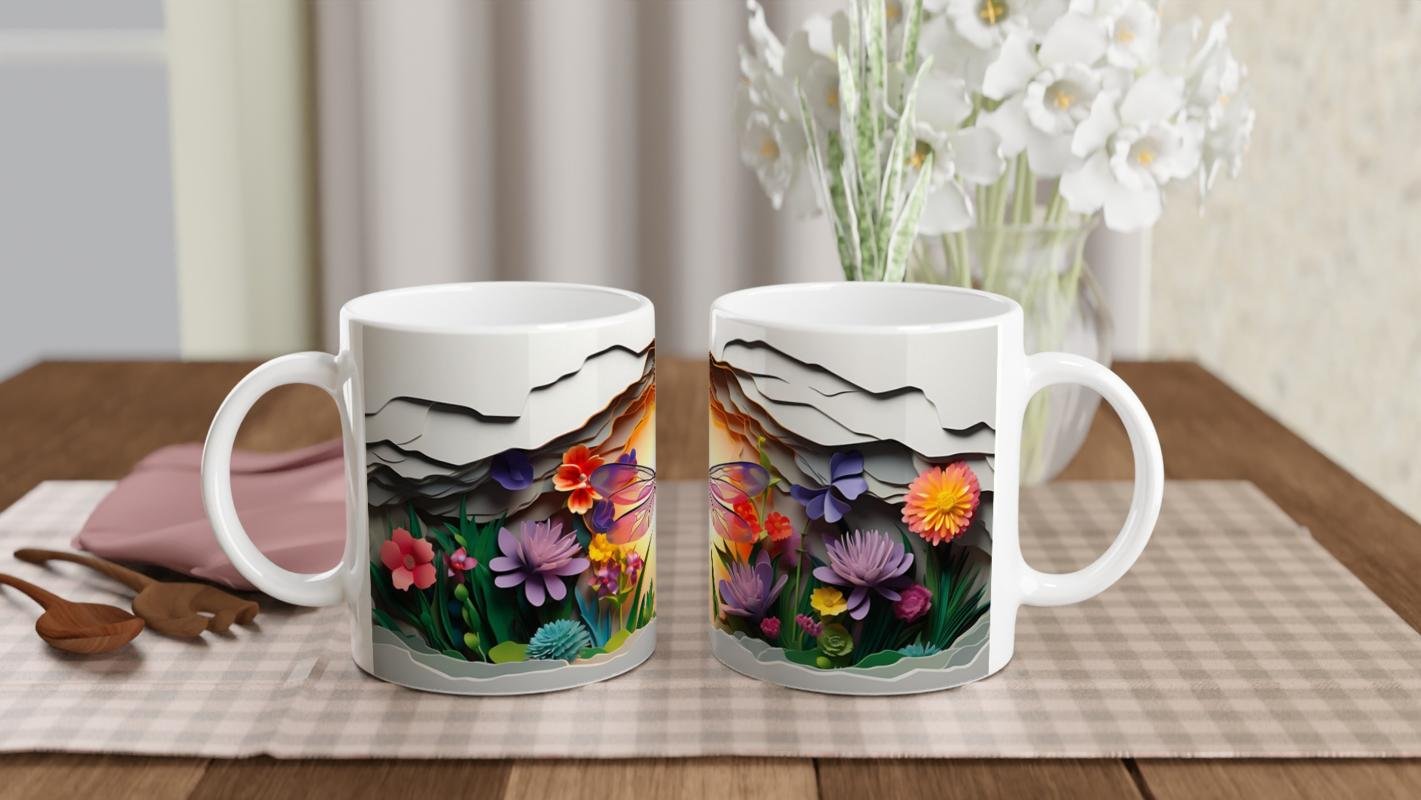 Güneşin Işığında Parlayan Yusufçuk Temalı Baskılı Kupa Bardak - 5