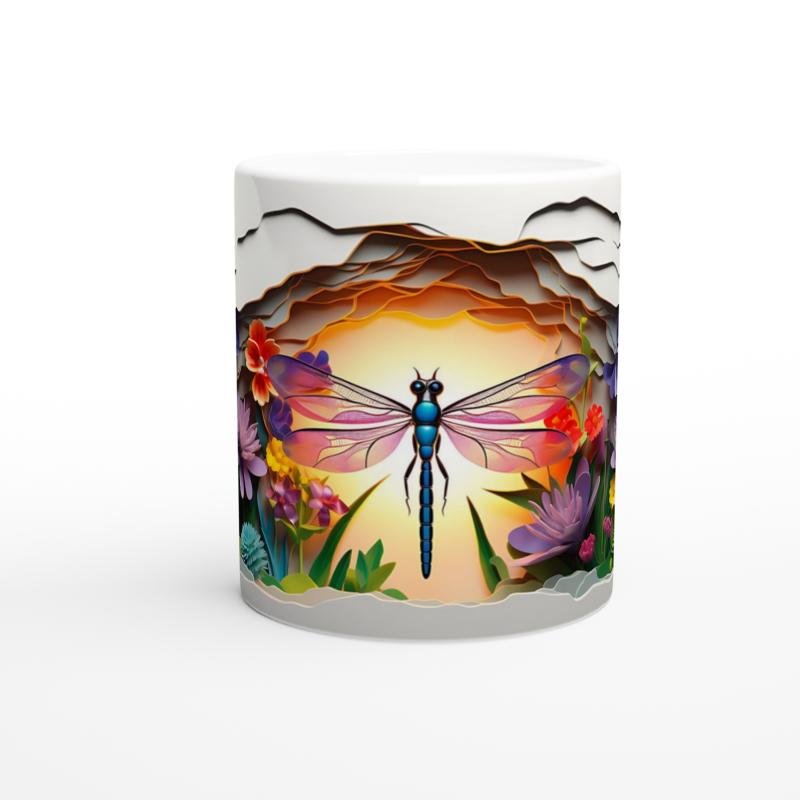 Güneşin Işığında Parlayan Yusufçuk Temalı Baskılı Kupa Bardak