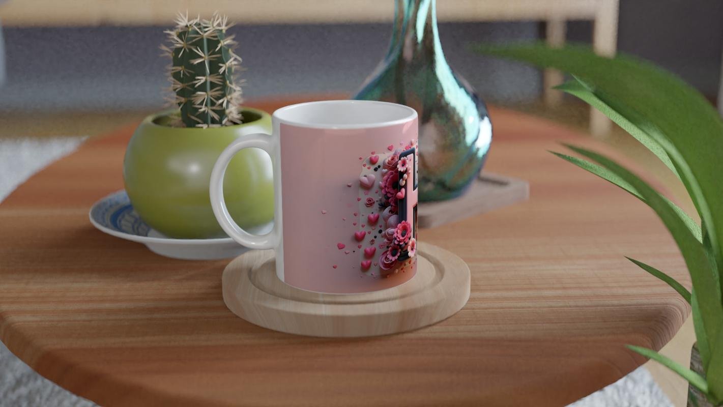 H Harfi Zarif Alfabe Kupa Bardak - 4