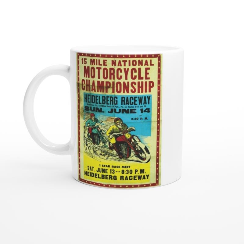 Heidelberg Pistinde Retro Motosiklet Yarışı Kupa