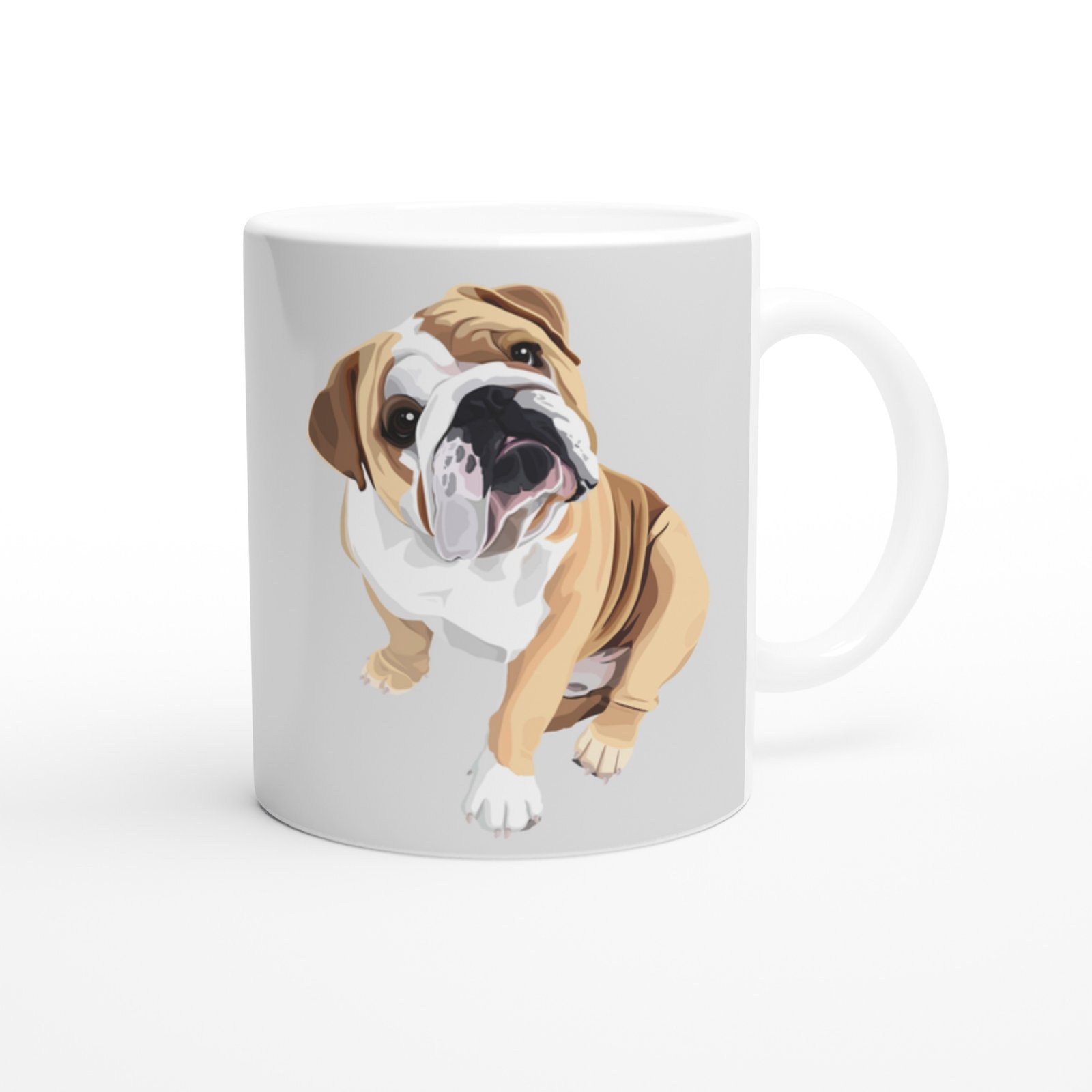 I Love Bulldog Temalı Baskılı Kupa Bardak