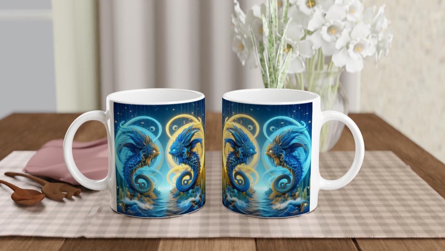 İkizler Burcu Baskılı Kahve Kupası - Astral Denizaltı Dünyası Vs1 - 5