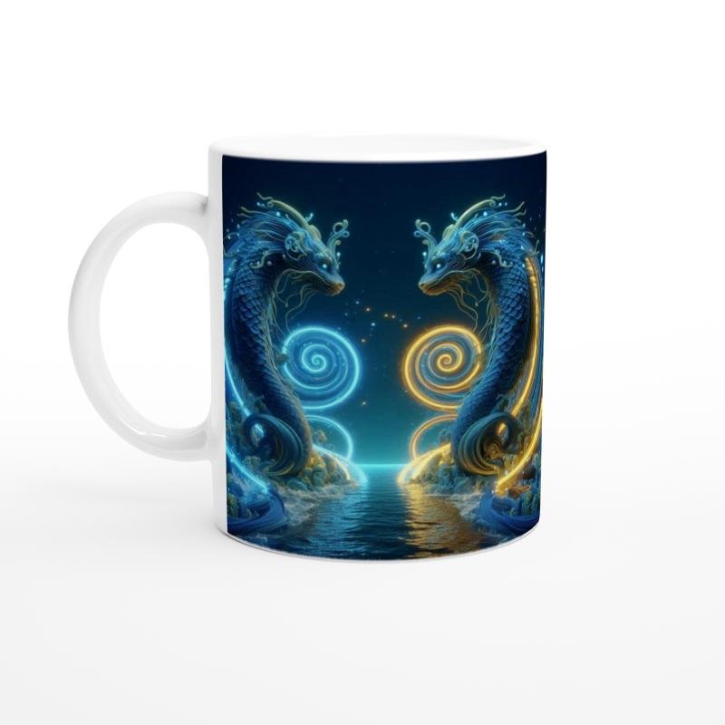 İkizler Burcu Baskılı Kahve Kupası - Astral Denizaltı Dünyası Vs2