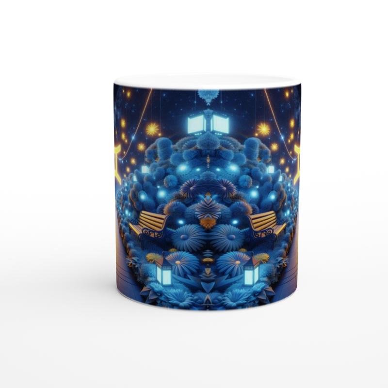 İkizler Burcu Baskılı Kahve Kupası - Ay ışığında Zodyak Bahçesi Vs2 - 2