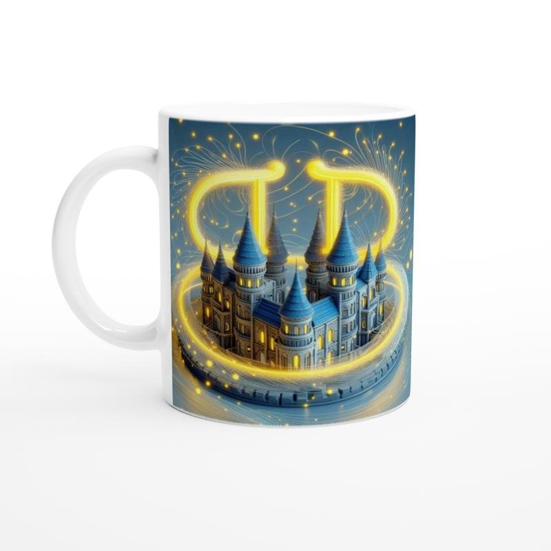 İkizler Burcu Baskılı Kahve Kupası - Burçlar Krallığı Şatosu Vs2