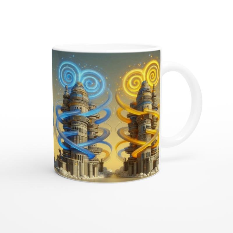 İkizler Burcu Baskılı Kahve Kupası - Burçlar Krallığı Şatosu Vs3 - 3