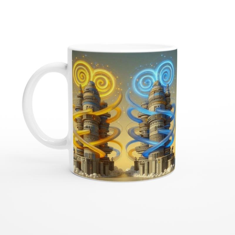 İkizler Burcu Baskılı Kahve Kupası - Burçlar Krallığı Şatosu Vs3