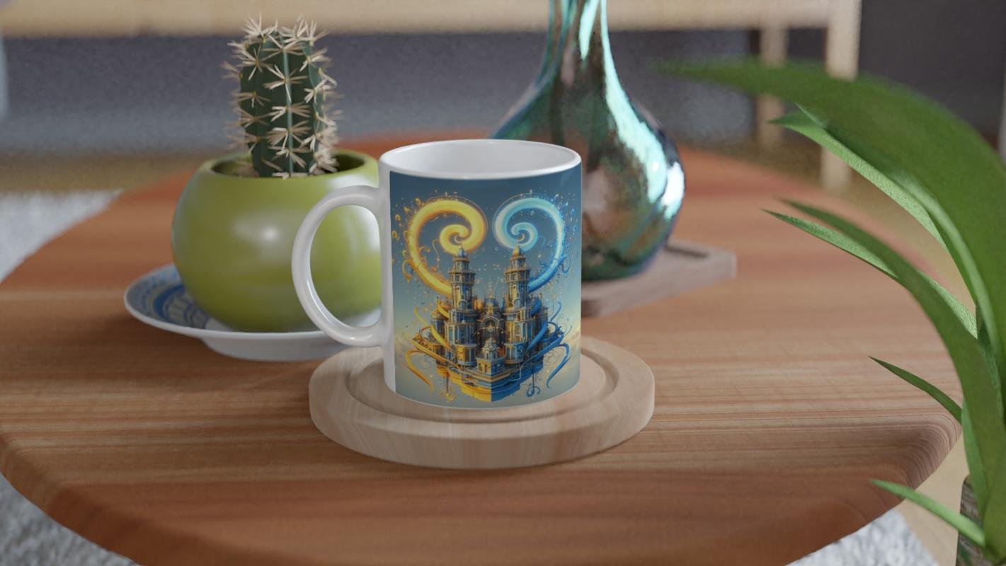 İkizler Burcu Baskılı Kahve Kupası - Burçlar Krallığı Şatosu Vs4 - 4