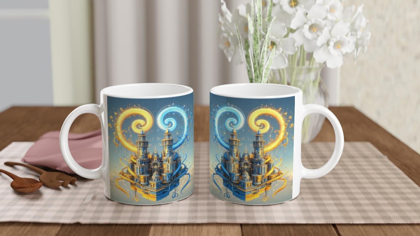 İkizler Burcu Baskılı Kahve Kupası - Burçlar Krallığı Şatosu Vs4 - 5