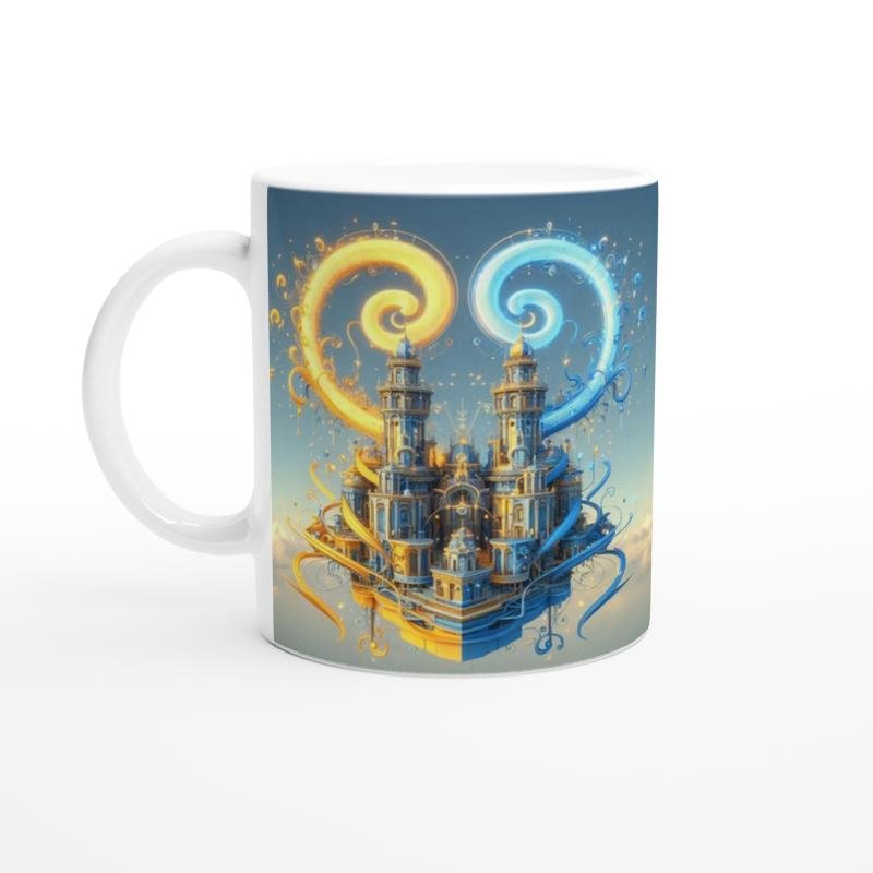 İkizler Burcu Baskılı Kahve Kupası - Burçlar Krallığı Şatosu Vs4