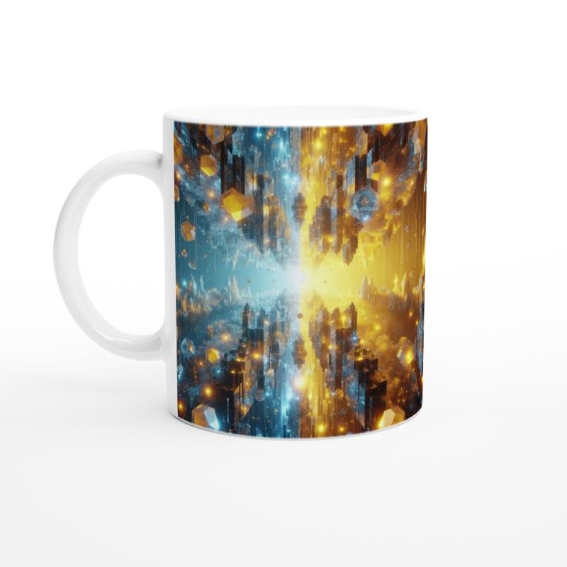 İkizler Burcu Baskılı Kahve Kupası - Büyülü Kristal Mağarası Temalı Vs1