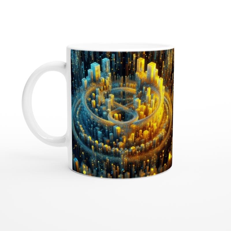 İkizler Burcu Baskılı Kahve Kupası - Büyülü Kristal Mağarası Temalı Vs3