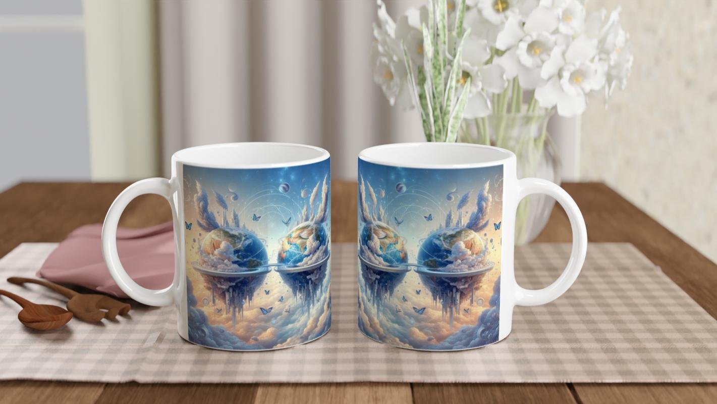 İkizler Burcu Baskılı Kahve Kupası - Elementsel Doğa Krallığı Temalı Vs1 - 5