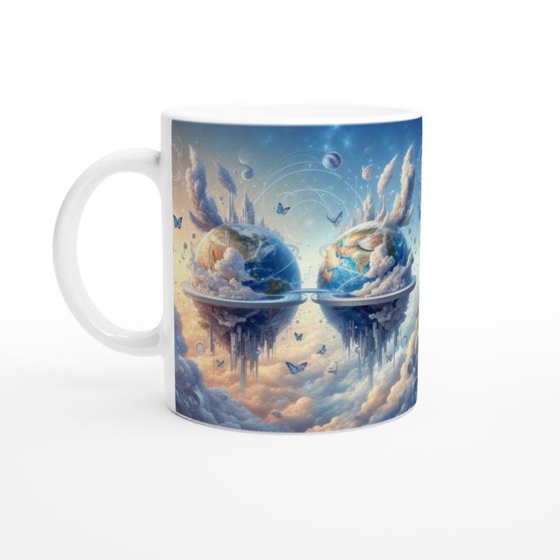 İkizler Burcu Baskılı Kahve Kupası - Elementsel Doğa Krallığı Temalı Vs1