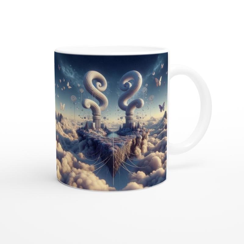 İkizler Burcu Baskılı Kahve Kupası - Elementsel Doğa Krallığı Temalı Vs2 - 3