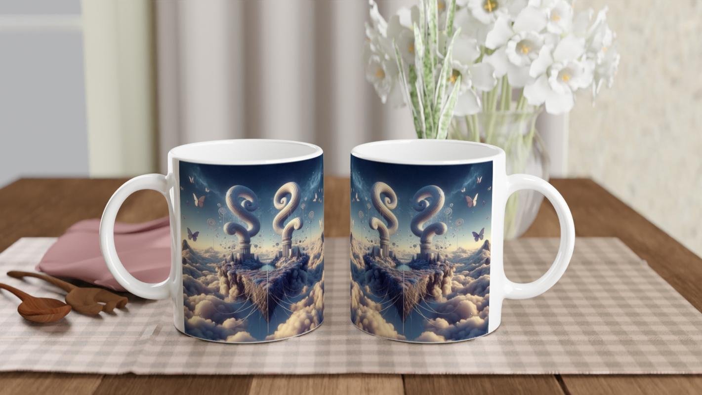 İkizler Burcu Baskılı Kahve Kupası - Elementsel Doğa Krallığı Temalı Vs2 - 5