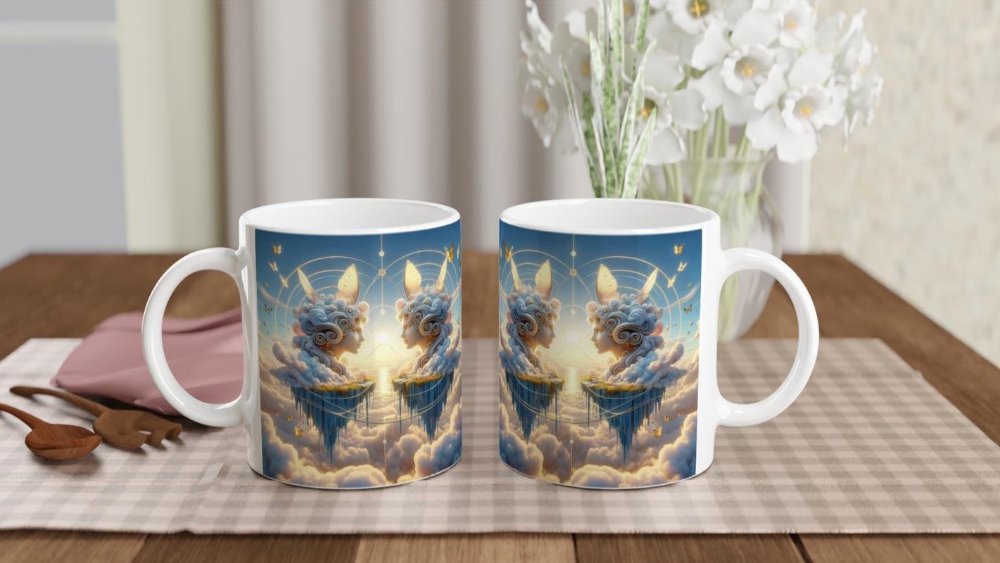 İkizler Burcu Baskılı Kahve Kupası - Elementsel Doğa Krallığı Temalı Vs3 - 5