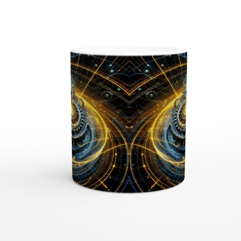 İkizler Burcu Baskılı Kahve Kupası - Zamanın Çarkları Astroloji Mekanizması Vs1 - 2