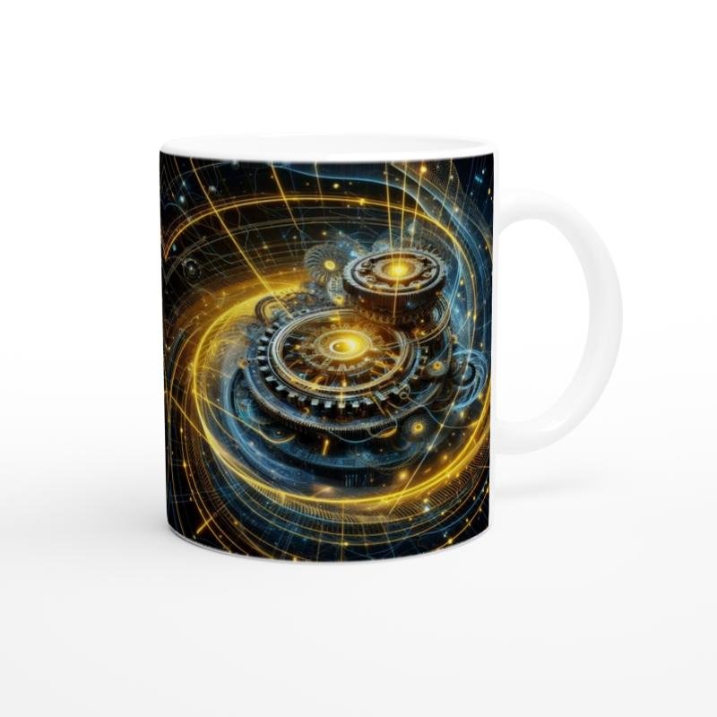 İkizler Burcu Baskılı Kahve Kupası - Zamanın Çarkları Astroloji Mekanizması Vs1 - 3