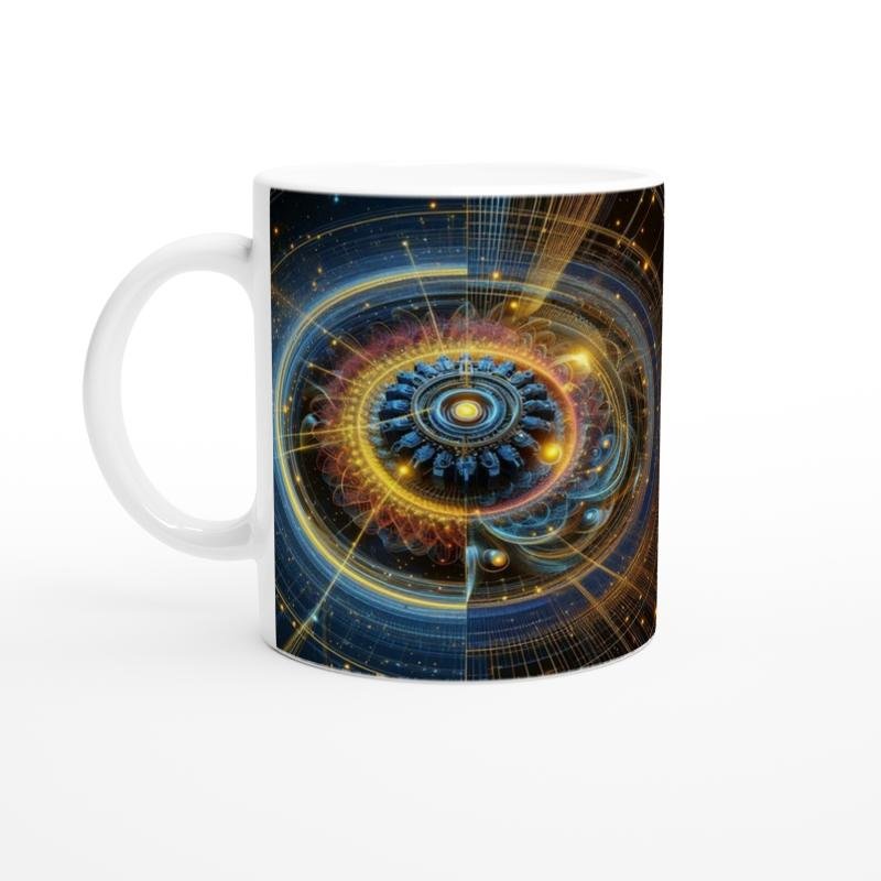 İkizler Burcu Baskılı Kahve Kupası - Zamanın Çarkları Astroloji Mekanizması Vs2