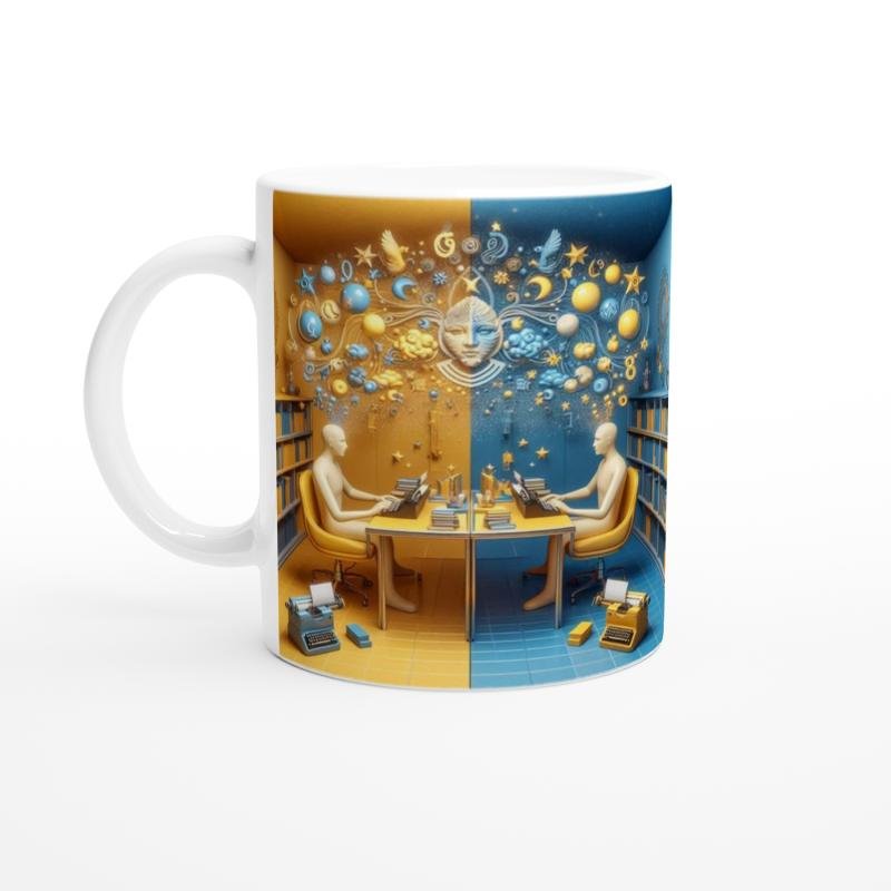 İkizler Burcu Baskılı Kahve Kupası - Zodyak Kütüpanesi Vs2